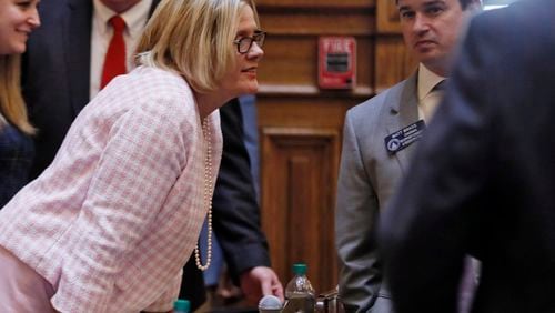 March 22, 2019 - Atlanta -  Sen. Renee Unterman supported a bill that requires Georgia law enforcement agencies to save sexual assault evidence for up to 50 years. The bill passed the Georgia General Assembly on Tuesday, April 2, 2019.  Bob Andres / bandres@ajc.com