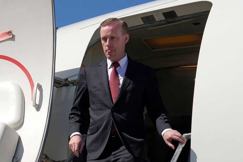 White House national security adviser Jake Sullivan arrives at the VIP terminal of the Beijing Capital International Airport in Beijing, Tuesday, Aug. 27, 2024. (AP Photo/Ng Han Guan, Pool)