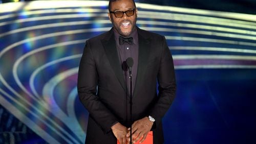 HOLLYWOOD, CALIFORNIA - FEBRUARY 24: Tyler Perry speaks onstage during the 91st Annual Academy Awards at Dolby Theatre on February 24, 2019 in Hollywood, California. (Photo by Kevin Winter/Getty Images)