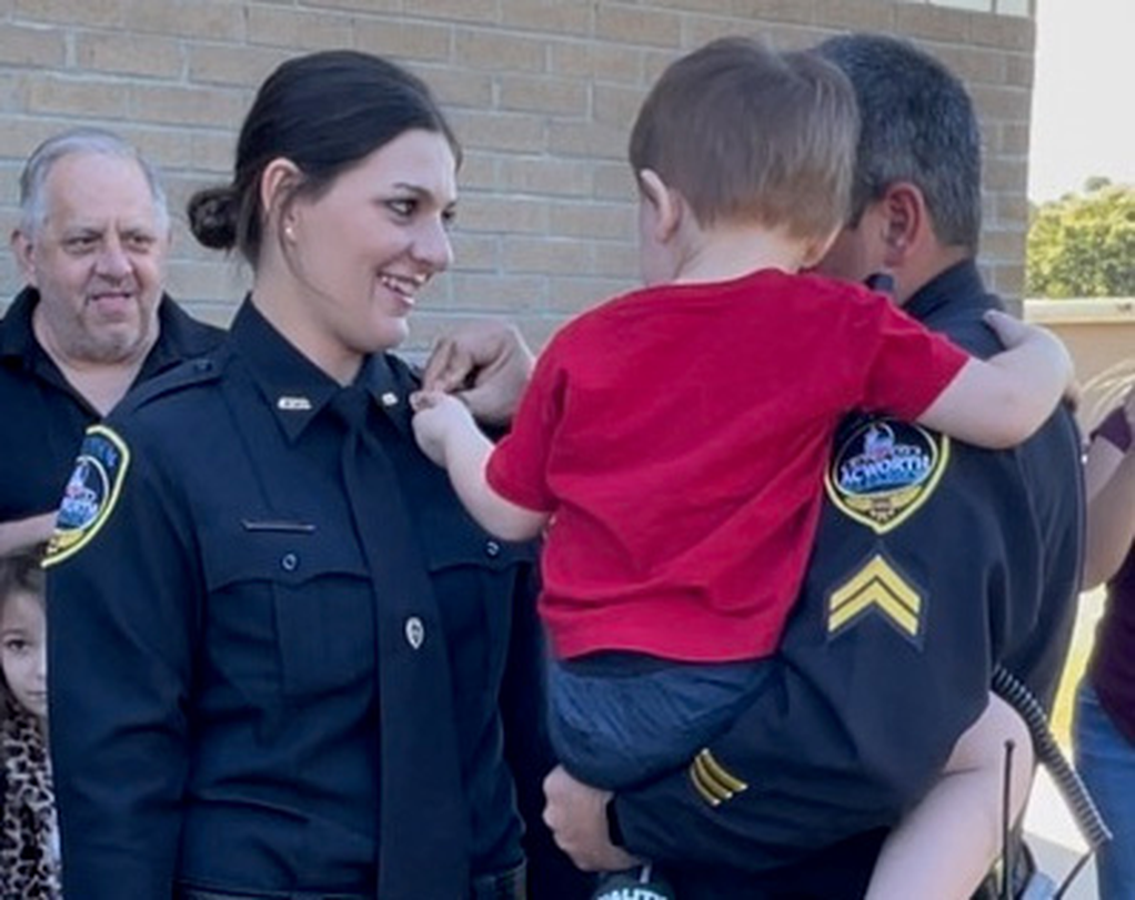 Family in blue Brother sister duo wear the badges for Acworth police