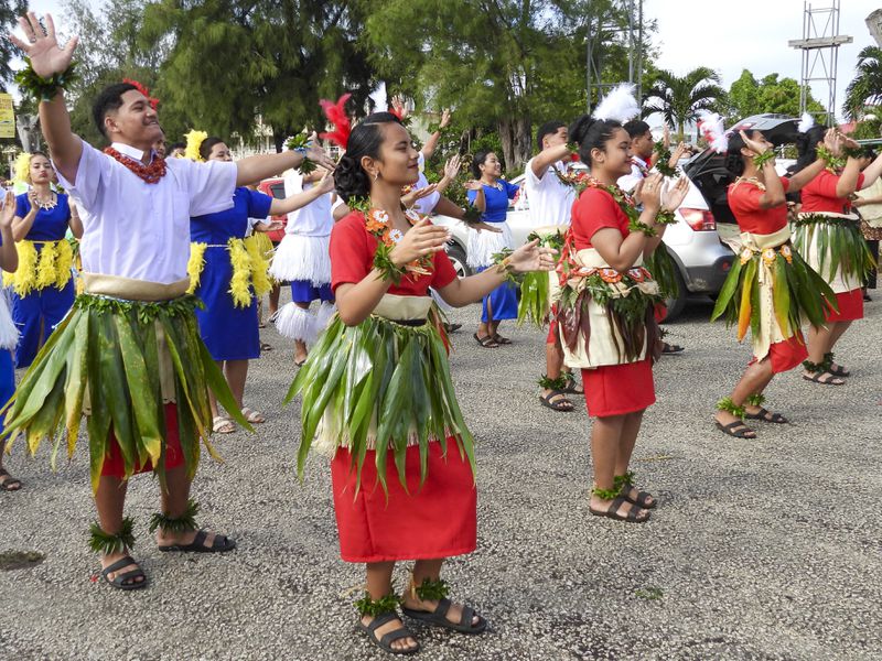 High school students march for climate justice as Pacific leaders meet in Nuku'alofa, Tonga, Tuesday, Aug. 27, 2024. (AP Photo/Charlotte Graham-McLay)