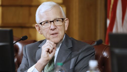 Bill Duffey, a former federal judge and U.S. attorney, whom Gov. Brian Kemp appointed in June 2022 to head the State Election Board, has resigned. His resignation will take effect Friday. Miguel Martinez / miguel.martinezjimenez@ajc.com