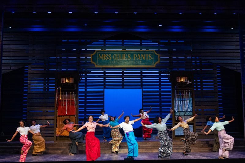 Amitria Fanae’ as Celie, center, and the cast of "The Color Purple."