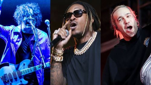 Music Midtown headliners include (l-r) Jack White, Future and Fall Out Boy. AJC FILE PHOTOS