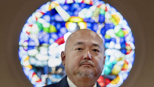 Dr. Soong-Chan Rah poses at the Korean Church of Boston, Saturday, Sept. 7, 2024, in Brookline, Mass. (AP Photo/Michael Dwyer)