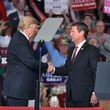 Former President Donald Trump and Gov. Brian Kemp on Friday will make their first appearance together since before the 2020 election, traveling to Evans to survey damage from Hurricane Helene. (Hyosub Shin/The Atlanta Journal-Constitution)