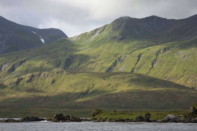 This 2017 image provided by the U.S. Fish & Wildlife Service shows the island of Attu in Alaska, one of the uninhabited islands where the U.S. Fish and Wildlife Service aims to study the potential for rat eradication efforts. (Lisa Hupp/U.S. Fish & Wildlife Service via AP)