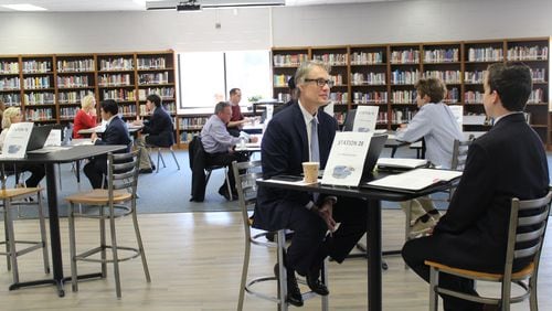 Pre-Covid, students in Forsyth County schools met in-person with local business and industry partners for a series of mock interviews.