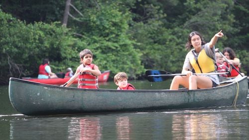 Youngsters enjoy a day on the river at the Camp Kingfisher at the Chattahoochee Nature Center in Roswell. Courtesy of Chattahoochee Nature Center