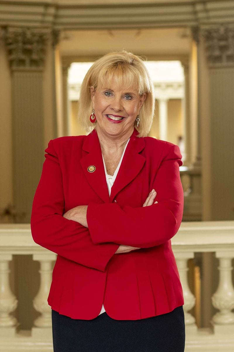 06/26/2020 - Atlanta, Georgia - Georgia Sen. Renee Unterman stands for a photo on Sine Die, day 40, of the legislative session in Atlanta, Friday, June 26, 2020. (ALYSSA POINTER / ALYSSA.POINTER@AJC.COM)