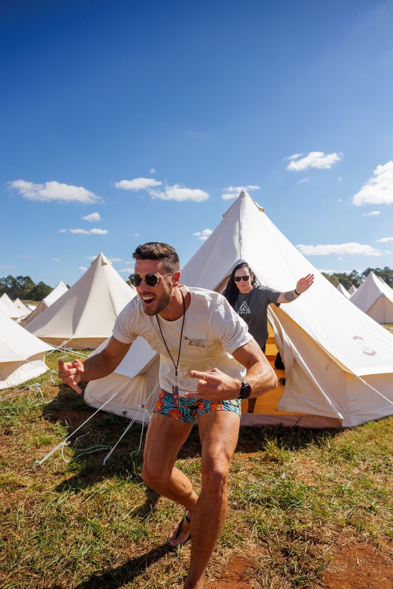 Attendees can choose on-site accommodations, from self-supported camping to glamping packages or staying in nearby hotels or rentals. Photo by Brandon Bunch.