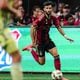 Atlanta United defender Pedro Amador during the match against the New York Red Bulls at Mercedes-Benz Stadium in Atlanta, GA on Oct. 5, 2024. (Photo by Mitch Martin/Atlanta United)