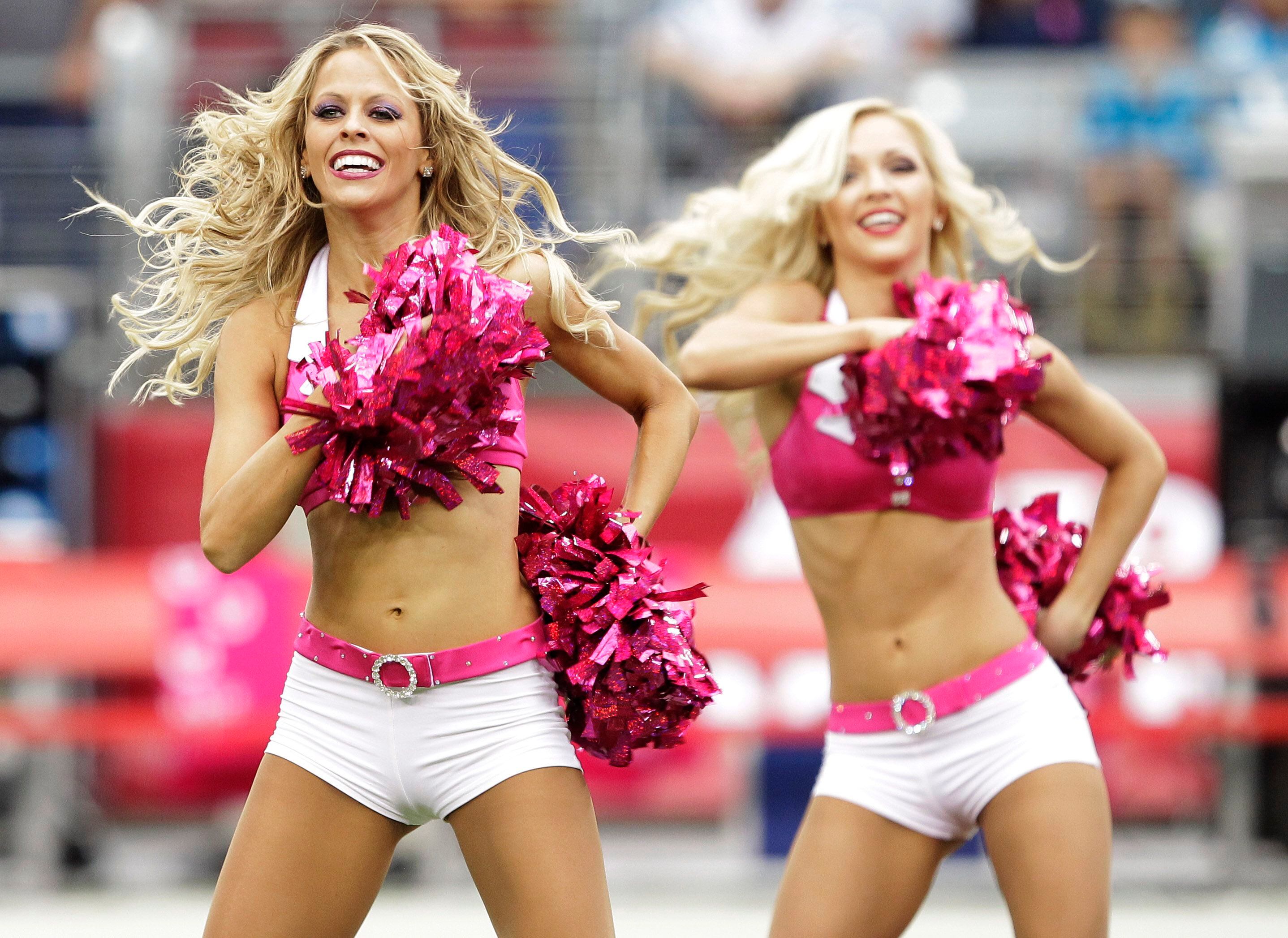 Falcons Cheerleaders Supporting Breast Cancer Awareness Month