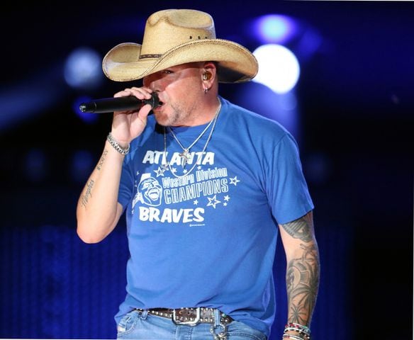 Georgia native Jason Aldean rocked Lakewood Amphitheatre on Saturday, August 5, 2023, on his Highway Desperado Tour. The show coincided with his having the No. 1 hit in the nation with "Try That in a Small Town." (Photo: Robb Cohen for The Atlanta Journal-Constitution)