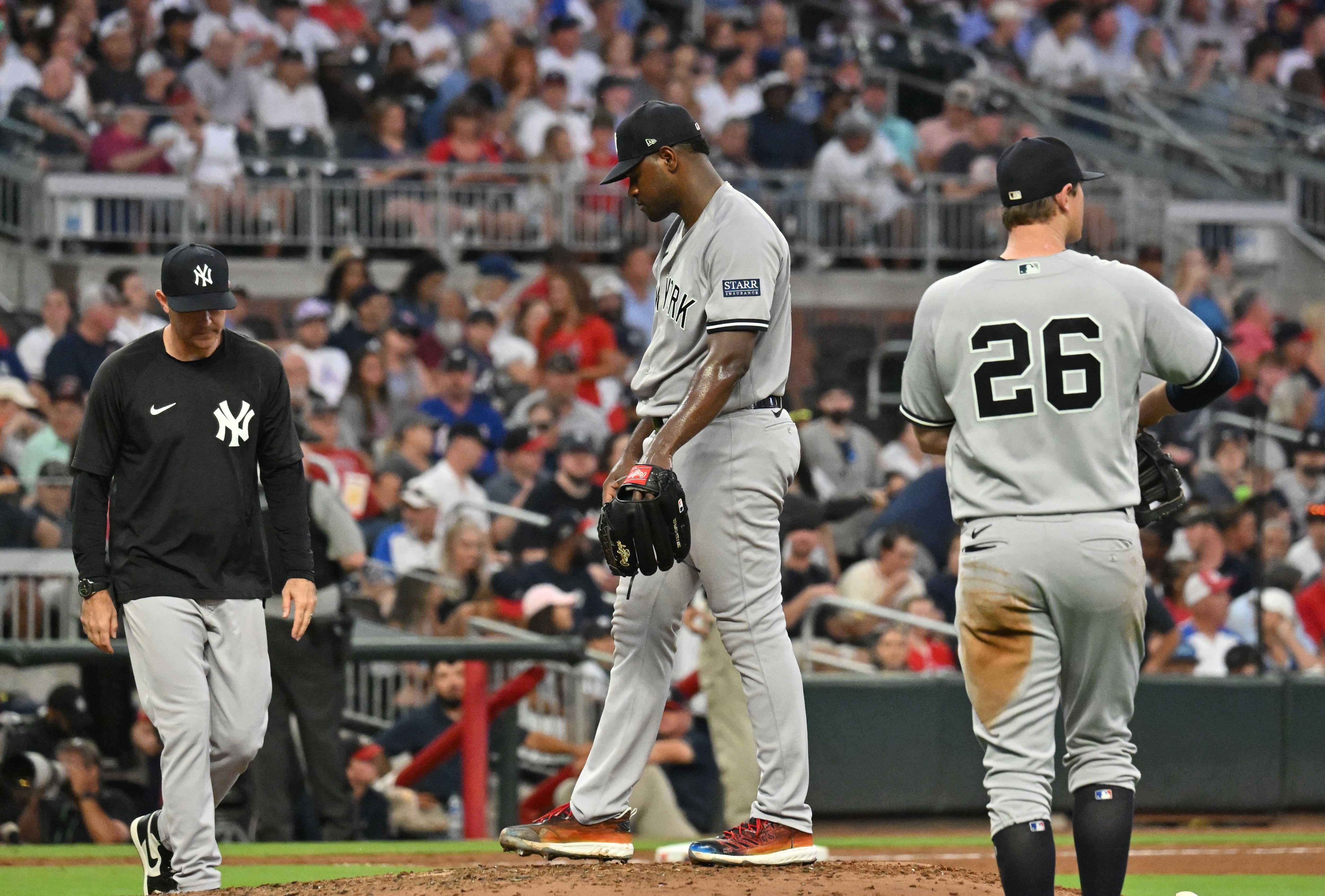 Acuña, Ozuna go deep as Braves hold slumping Yankees to just one hit in  easy 5-0 victory