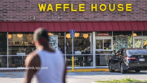 Waffle House employees say they've seen too many violent incidents and they want better security. Here, a DeKalb County Waffle House, the scene of a fatal shooting in August.