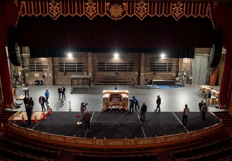 The Fox Theatre's Möller organ is the biggest theater organ that the Möller organ company ever built. Reportedly Möller went overboard while building the console, seen here center stage at the Fox, and had to take down a wall to get the console out of their Hagerstown, Md. factory. Ben Gray for the Atlanta Journal-Constitution