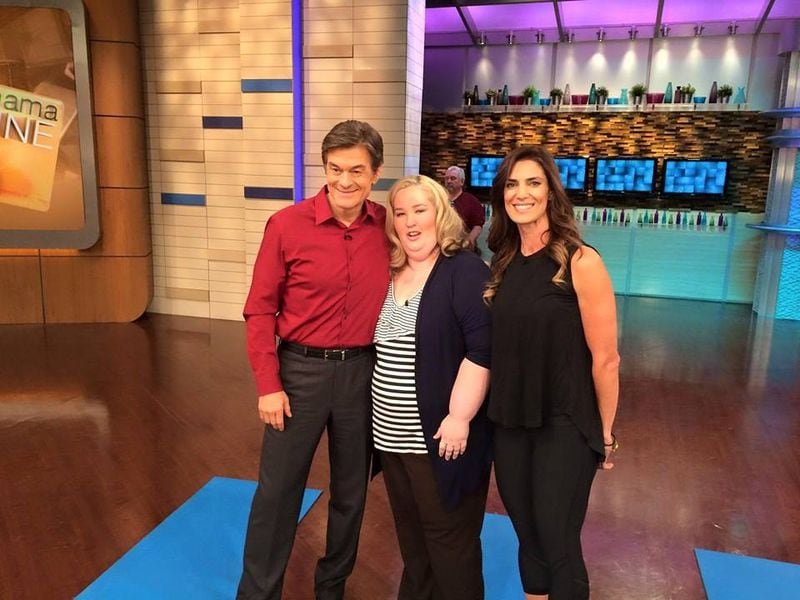 "Mama June" Shannon posted this photo from the set of "Dr. Oz."