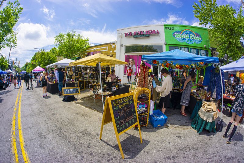 Vendors will line the street along Seminole Avenue at the Little 5 Fest at Little Five Points. 
(Courtesy of Little 5 Points Business Association / Reid Koski)