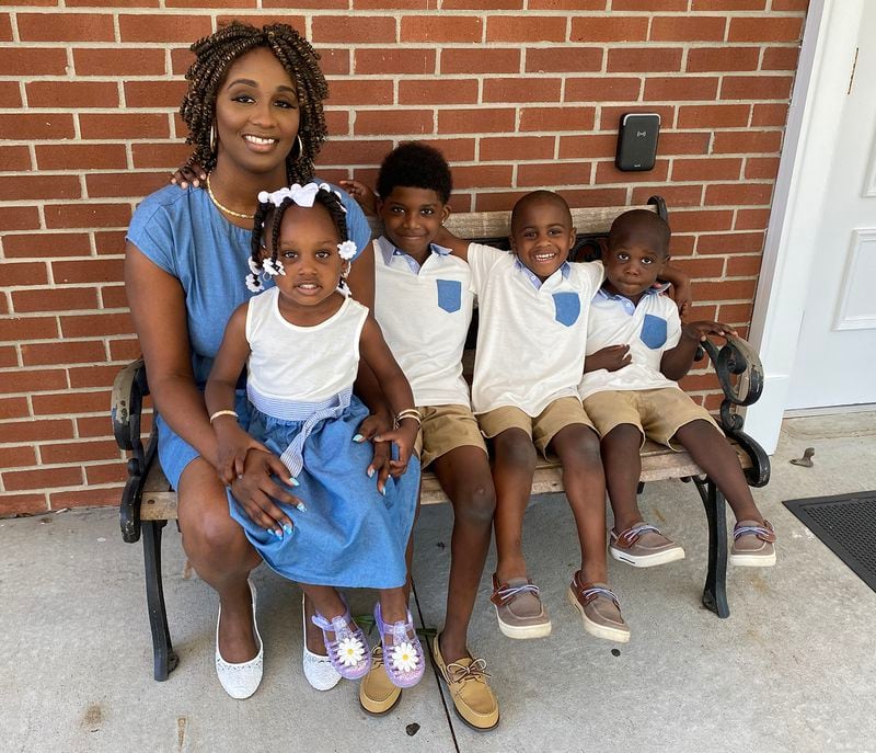 Ni'Aisha Banks-Devore, 30, a mother of four from Savannah, was laid off from her administrative job at a warehouse early in the pandemic. When her children were at home from school and day care she tried to make ends meet with several virtual part-time gigs. (Photo courtesy of Ni'Aisha Banks-Devore.)