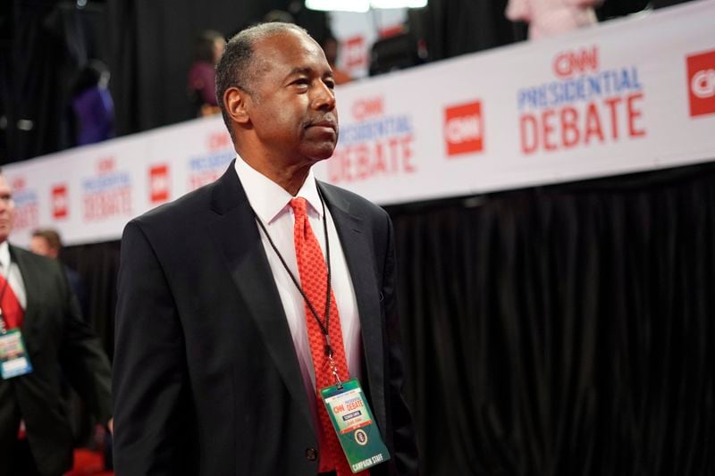Ben Carson, former House and Urban Development Secretary, was on hand for the presidential debate.