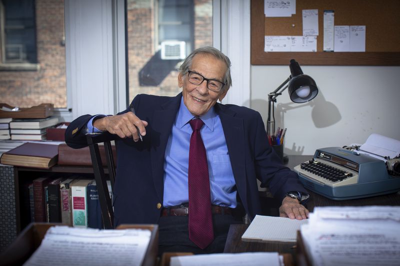 Robert Caro poses for a portrait on Wednesday, Sept. 11, 2024, in New York. (Photo by Andy Kropa/Invision/AP)