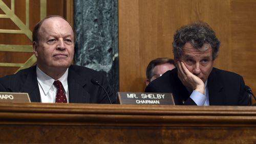 Sen. Richard Shelby, R-Ala., left, during a January U.S. Senate hearing on Iran sanctions. (AP Photo/Susan Walsh)