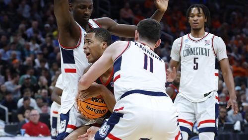 The University of Connecticut, which won the NCAA Division I Men’s Basketball Championship in both 2023 and 2024, is part of the Big East Conference. (K.C. Alfred/The San Diego Union-Tribune/TNS)
