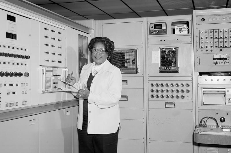 FILE - This photo provided by NASA shows engineer Mary W. Jackson at the Langley Research Center in Hampton, Va., in 1977. (Robert Nye/NASA via AP)