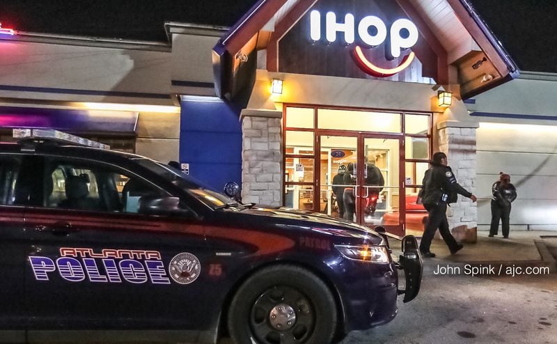 Police were called to the IHOP on Ponce De Leon Avenue after a report of an armed carjacking.