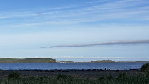 This undated photo provided by Aleut Community of St. Paul Island Ecosystem Conservation Office shows a view of St. Paul Island, Alaska, including the developed area that includes homes and water towers. (Aleut Community of St. Paul Island Ecosystem Conservation Office via AP)