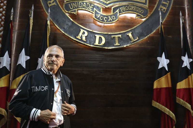 President of East Timor José Ramos-Horta arrives for an interview with The Associated Press at the Presidential Palace in Dili, East Timor, Wednesday, Sept. 4, 2024. (AP Photo/Firdia Lisnawati)