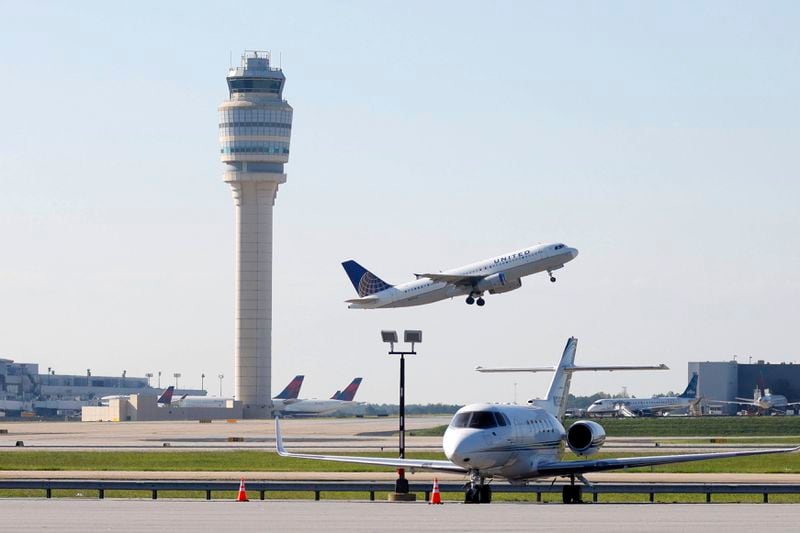 A United Airlines airplane is seen taking off from the Hartsfield-Jackson Atlanta International Airport on Thursday, Sept. 7, 2023.

Miguel Martinez /miguel.martinezjimenez@ajc.com