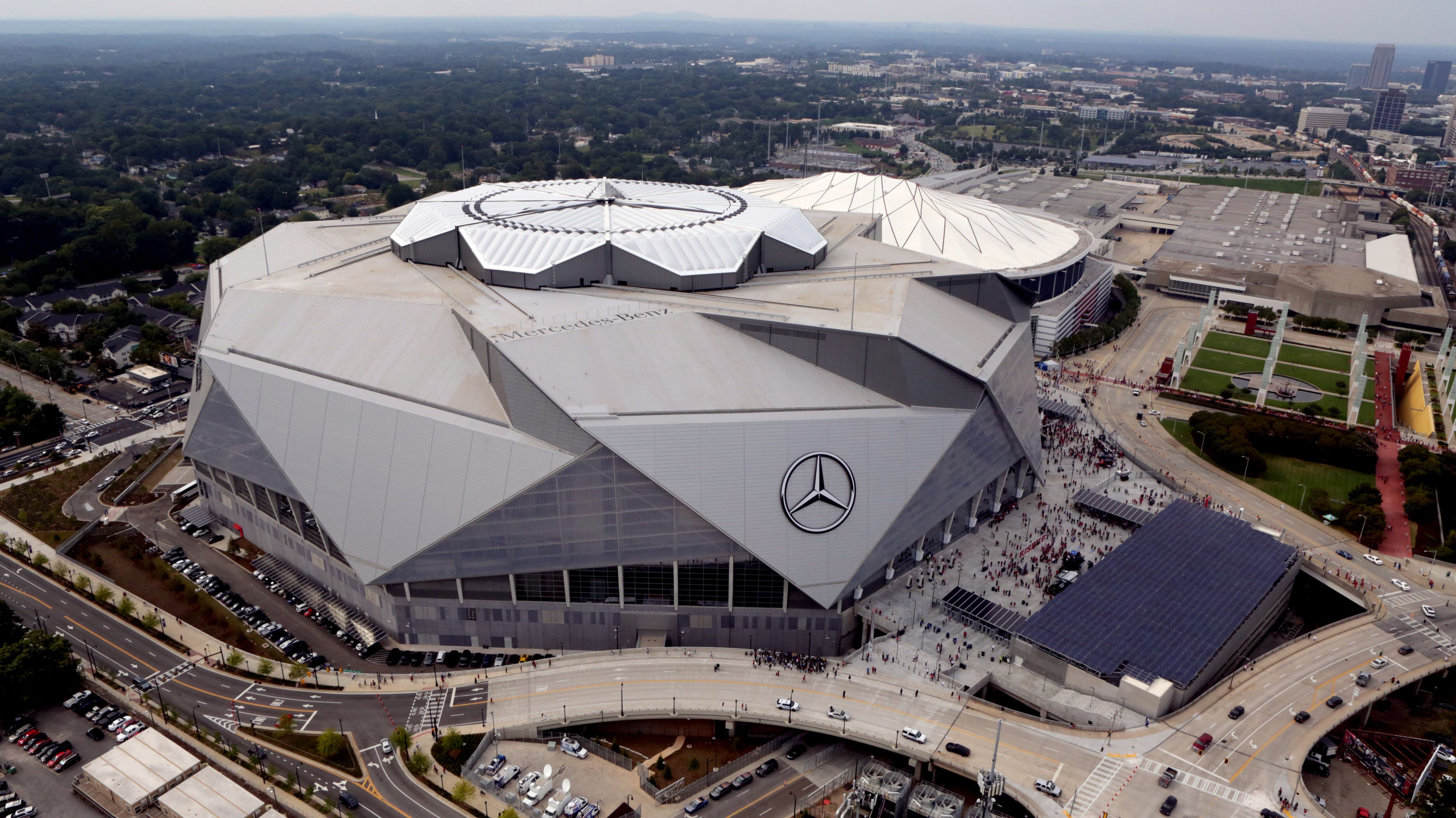 A Bird's-Eye View Of Mercedes-Benz Stadium, Atlanta's Epic NFL