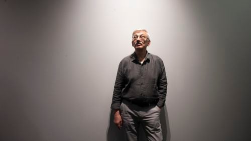 Oleg Orlov, co-chair of the Nobel Peace Prize-winning Human Rights group Memorial, poses for a portrait after an interview with The Associated Press in Berlin, Germany, Thursday, Aug. 8, 2024. (AP Photo/Markus Schreiber)