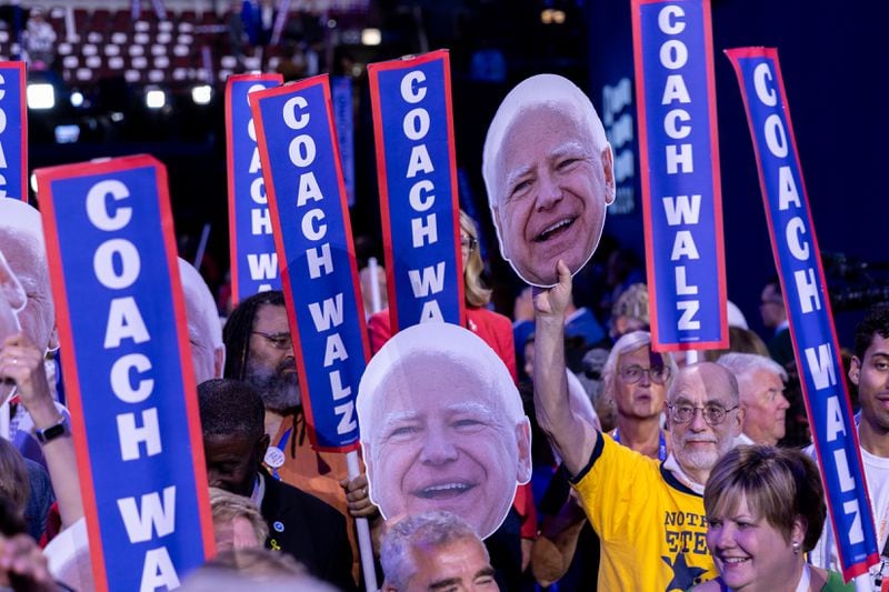 Delegates to the Democratic National Convention this month cheered Minnesota Gov. Tim Walz, their candidate for vice president. Walz is a former congressman, high school teacher and football coach. 