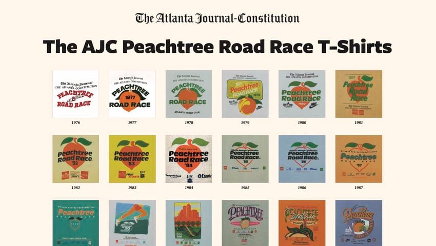 How to buy the Peachtree AJC 2023 Road Race T-shirt from poster