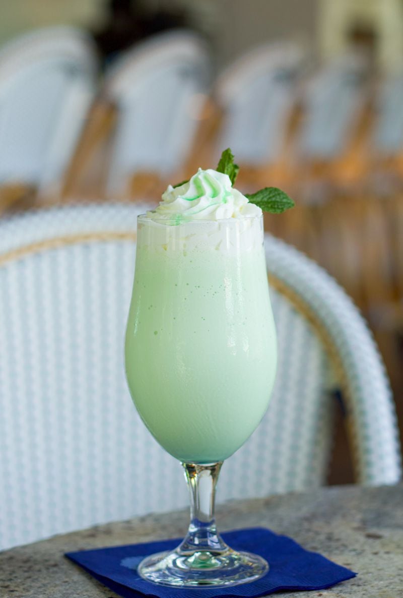 Lingering Shade's Grasshopper is much like dessert and perfect for people watching along the Beltline. / 
Courtesy of Lingering Shade Social Club