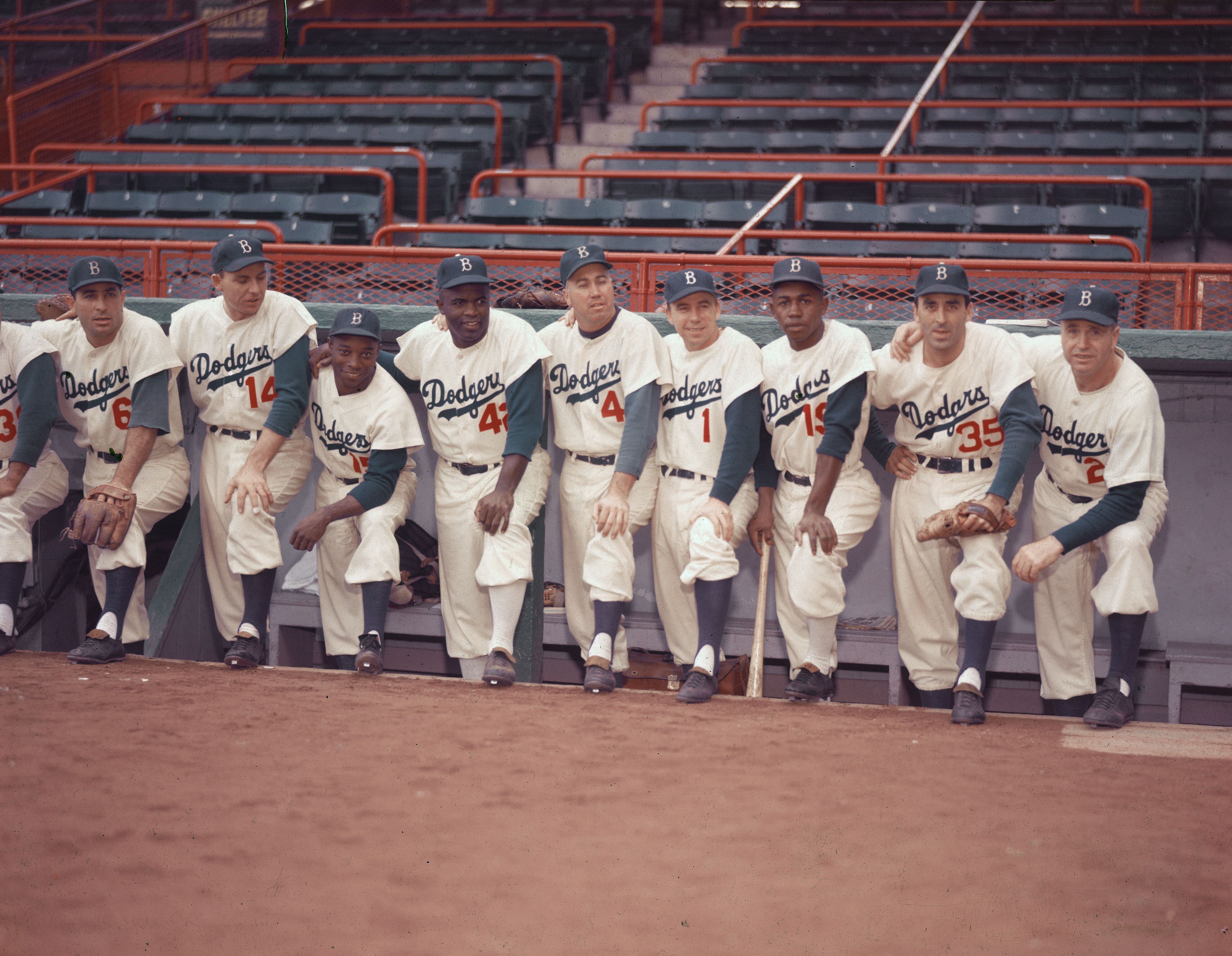 Jackie Robinson by Hulton Archive