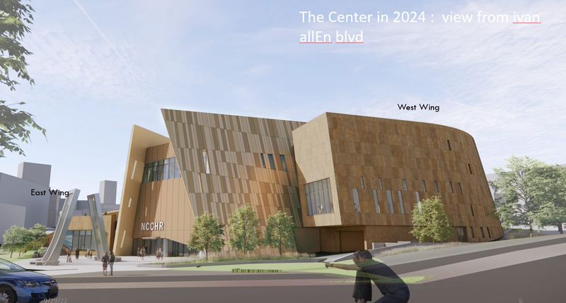 An artist's rendition of the National Center for Civil and Human Rights' proposed west wing that will be named for Arthur M. Blank.