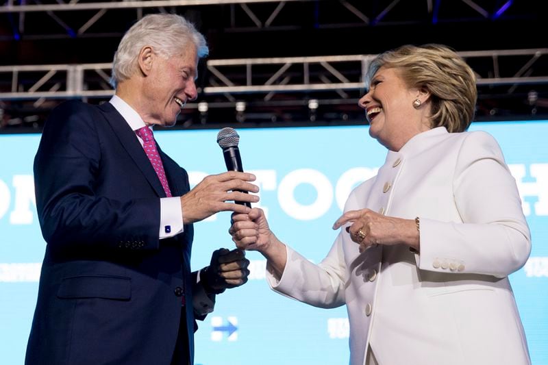 Former President Bill Clinton and former U.S. Secretary of State Hillary Clinton campaigned together during her presidential bid in 2016.