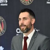 January 25, 2019 Marietta - Vice President and Technical Director Carlos Bocanegra speaks during a press conference at the Childrenâs Healthcare of Atlanta Training Ground in Marietta on Friday, January 25, 2019. Atlanta United introduced Gonzalo âPityâ Martinez to the media on Friday during a formal press conference at the Childrenâs Healthcare of Atlanta Training Ground. The attacking midfielder was a key part of River Plateâs run to the 2018 Copa Libertadores title, South Americaâs top international club competition, and scored the final goal in River Plateâs 3-1 victory in Leg 2 against rivals Boca Juniors to win the final 5-3 on aggregate on Dec. 10. HYOSUB SHIN / HSHIN@AJC.COM