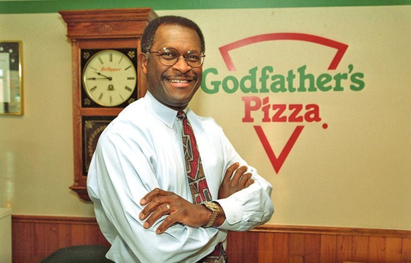 As CEO of Godfather's Pizza Herman Cain (in a 1993 photo) was a principal figure in turning the struggling chain around.