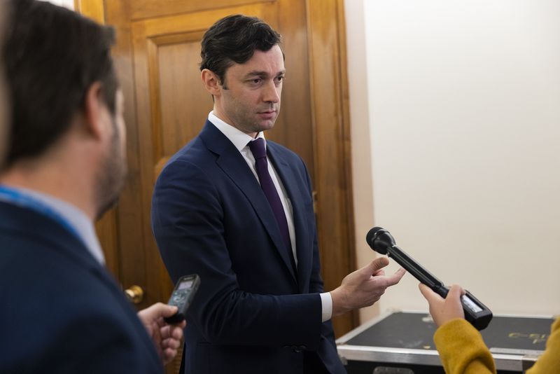 U.S. Sen. Jon Ossoff spoke about a new law that will increase oversight of federal prisons at a news conference on Tuesday.