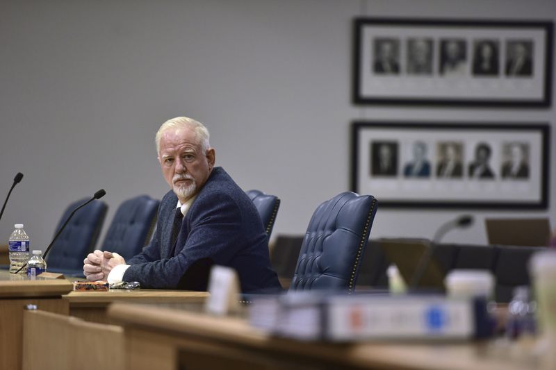 William Kohnen, of Hydrospace Group Inc., testifies Wednesday, Sept. 25, 2024, at the U.S. Coast Guard Marine Board of Investigation hearing into the June 2023 loss of the Titan submersible, in North Charleston, S.C. (Petty Officer 2nd Class Kate Kilroy/U.S. Coast Guard via AP, Pool)