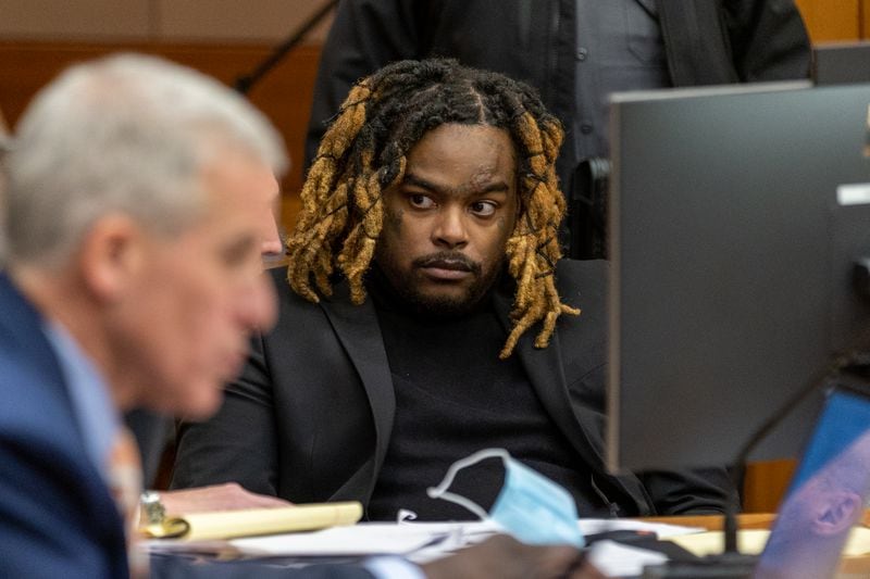 Co-defendant Shannon Stillwell makes an appearance at the Fulton County Courthouse in Atlanta on Thursday, December 15, 2022. He was indicted in a RICO case earlier this year. (Arvin Temkar / arvin.temkar@ajc.com)