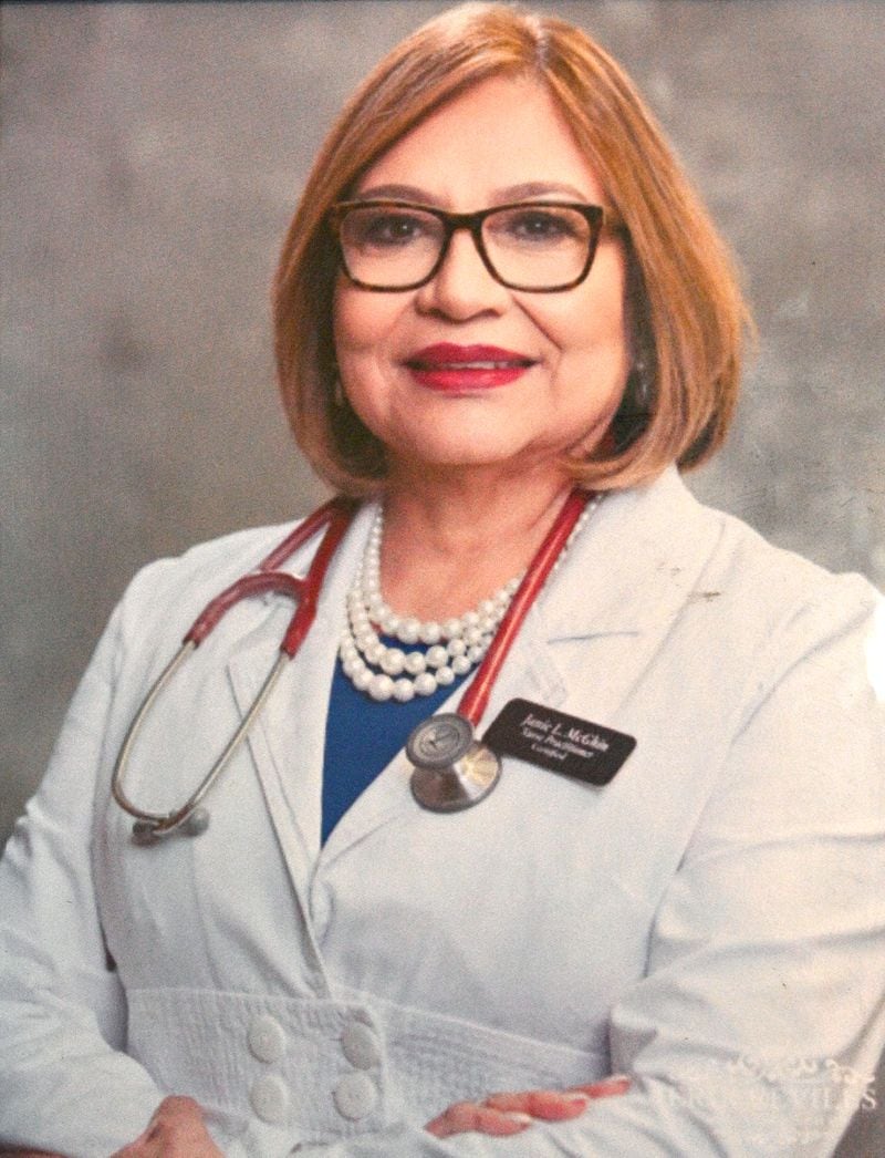 Janie McGhin, the daughter of Mexican immigrants to Texas, worked as a nurse at three hospitals while going to school and raising her children. After working for decades as an educator, she opened her own clinic in 2016 and continued to be a beloved and respected nurse practitioner.