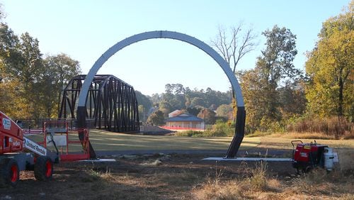 Artist Ilan Averbuch is creating a new art installation, “The Bridge,” near Rogers Bridge inside Johns Creek’s newly opened Cauley Creek Park. (Courtesy City of Johns Creek)