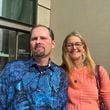 Richard Rogers and his wife Laurie are seen outside the James F. Battin Federal Courthouse, Tuesday, Oct. 1, 2024, in Billings, Mont. (AP Photo/Matthew Brown)