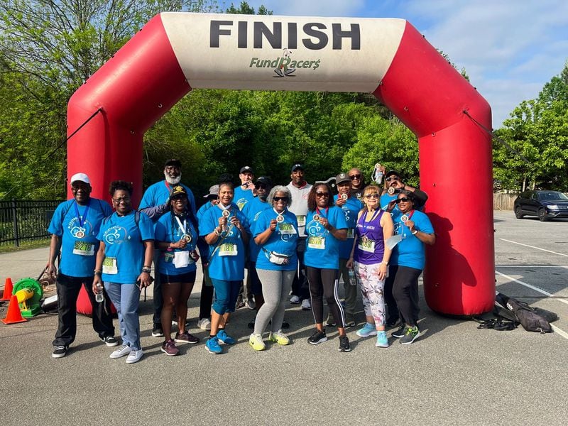 BlazeSports runners celebrate at the finish line. BlazeSports America Veteran Programs offers a variety of ongoing sports and activities for veterans and active military with physical or mental disabilities. Photo courtesy of BlazeSports America
